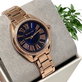  Shop Authentic Michael Kors Kacie Three Hand Black Dial Rose Gold Steel Strap Watch for Women - MK6930 - Luxxuri