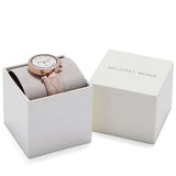  Shop Authentic Michael Kors Parker Chronograph White Dial Pink Leather Strap Watch For Women - MK6935 - Luxxuri