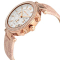  Shop Authentic Michael Kors Parker Chronograph White Dial Pink Leather Strap Watch For Women - MK6935 - Luxxuri