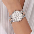  Shop Authentic Michael Kors Ritz Chronograph Silver Dial Two Tone Steel Strap Watch For Women - MK6938 - Luxxuri