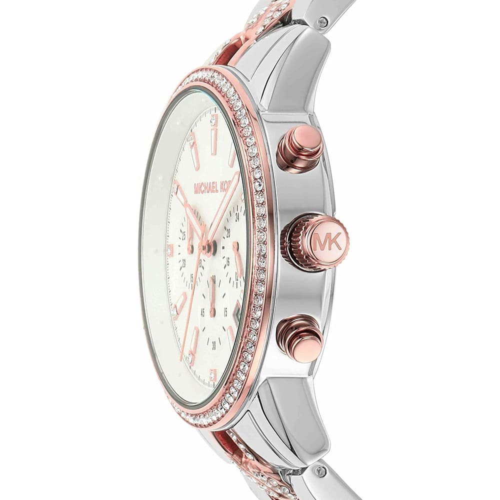  Shop Authentic Michael Kors Ritz Chronograph Silver Dial Two Tone Steel Strap Watch For Women - MK6938 - Luxxuri