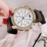  Shop Authentic Michael Kors Sidney Multifunction White Dial Brown Leather Strap Watch For Women - MK6948 - Luxxuri