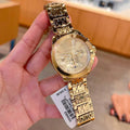  Shop Authentic Michael Kors Wren Chronograph Gold Dial Gold Steel Strap Watch for Women - MK6952 - Luxxuri