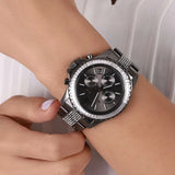  Shop Authentic Michael Kors Everest Chronograph Black Dial Grey Steel Strap Watch For Women - MK6974 - Luxxuri
