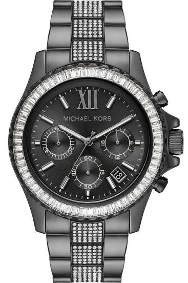  Shop Authentic Michael Kors Everest Chronograph Black Dial Grey Steel Strap Watch For Women - MK6974 - Luxxuri