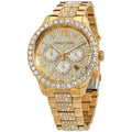  Shop Authentic Michael Kors Layton Chronograph Gold Dial Gold Steel Strap Watch For Women - MK6977 - Luxxuri