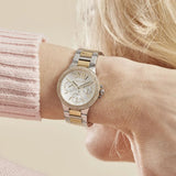  Shop Authentic Michael Kors Camille Multifunction Silver Dial Two Tone Steel Strap Watch For Women - MK6982 - Luxxuri
