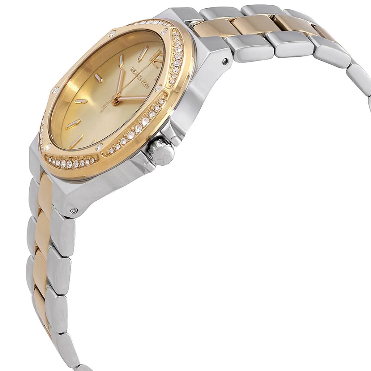  Shop Authentic Michael Kors Lennox Three-Hand Gold Dial Two Tone Steel Strap Watch For Women  - MK6988 - Luxxuri