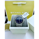  Shop Authentic Michael Kors Lennox Three Hand Blue Dial Silver Steel Strap Watch For Women - MK6990 - Luxxuri