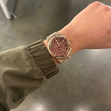  Shop Authentic Michael Kors Lennox Three Hand Crystals Rose Gold Dial Rose Gold Steel Strap Watch For Women - MK6992 - Luxxuri