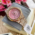  Shop Authentic Michael Kors Lennox Three Hand Crystals Rose Gold Dial Rose Gold Steel Strap Watch For Women - MK6992 - Luxxuri