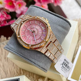 Shop Authentic Michael Kors Lennox Three Hand Crystals Rose Gold Dial Rose Gold Steel Strap Watch For Women - MK6992 - Luxxuri