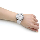  Shop Authentic Michael Kors Runway Three Hand White Dial White Leather Strap Watch For Women - MK6998 - Luxxuri