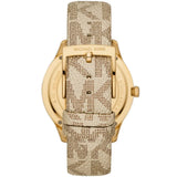  Shop Authentic Michael Kors Runway Three Hand Quartz Gold Dial Brown Leather Strap Watch For Women - MK6999 - Luxxuri