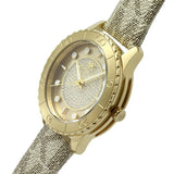  Shop Authentic Michael Kors Runway Three Hand Quartz Gold Dial Brown Leather Strap Watch For Women - MK6999 - Luxxuri