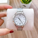  Shop Authentic Michael Kors Mindy White Dial Silver Steel Strap Watch For Women - MK7075 - Luxxuri