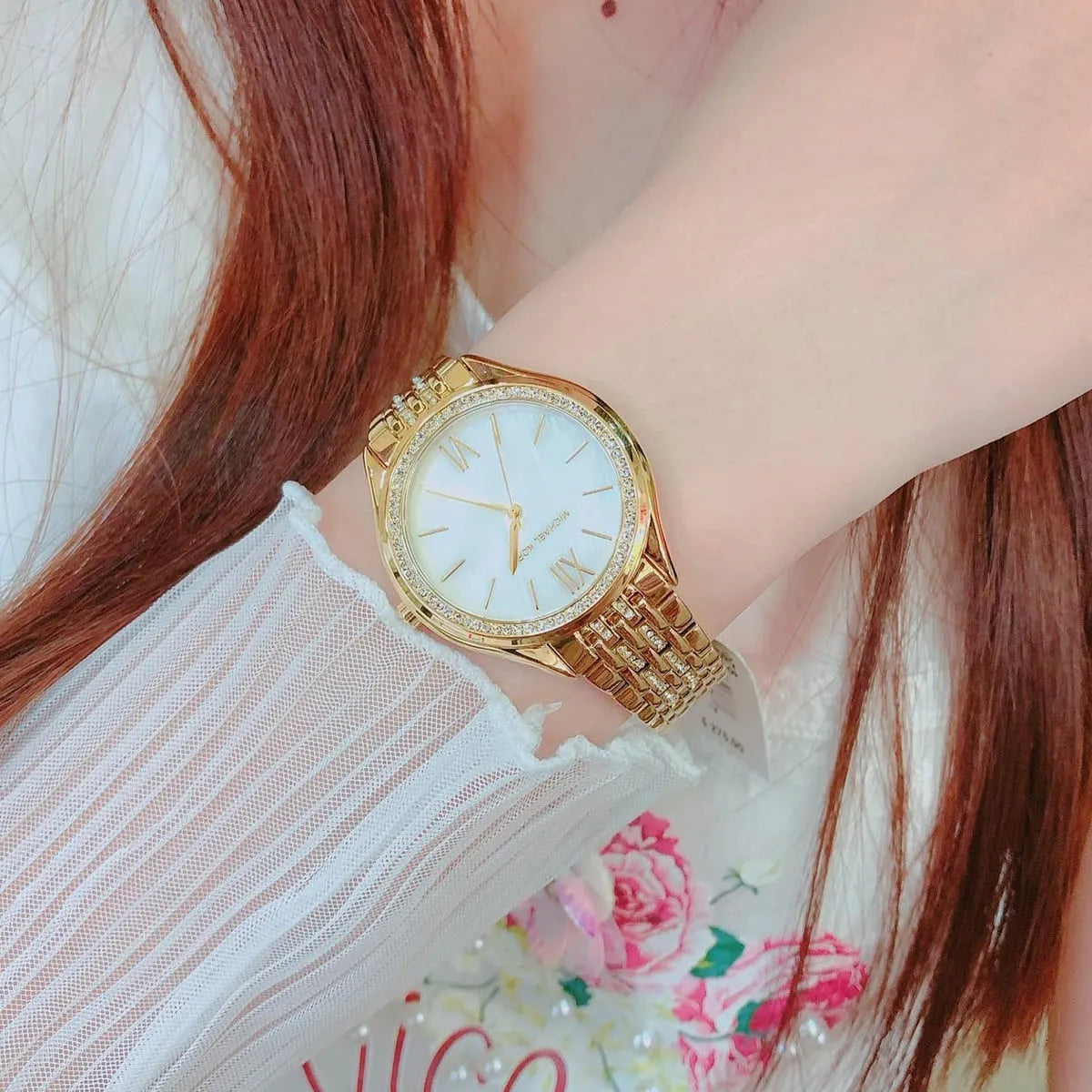  Shop Authentic Michael Kors Mindy Three Hand White Dial Rose Gold Steel Strap Watch for Women - MK7078 - Luxxuri