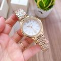  Shop Authentic Michael Kors Mindy Three Hand White Dial Rose Gold Steel Strap Watch for Women - MK7078 - Luxxuri