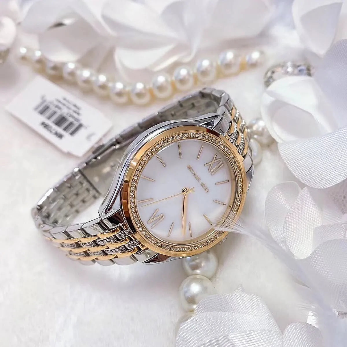  Shop Authentic Michael Kors Mindy Three Hand White Dial Two Tone Steel Strap Watch For Women - MK7084 - Luxxuri