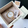  Shop Authentic Michael Kors Mindy Three Hand White Dial Two Tone Steel Strap Watch For Women - MK7084 - Luxxuri