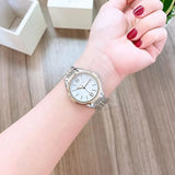  Shop Authentic Michael Kors Mindy Three Hand White Dial Two Tone Steel Strap Watch For Women - MK7084 - Luxxuri