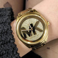  Shop Authentic Michael Kors Janelle Quartz Gold Dial Gold Steel Strap Watch For Women - MK7088 - Luxxuri