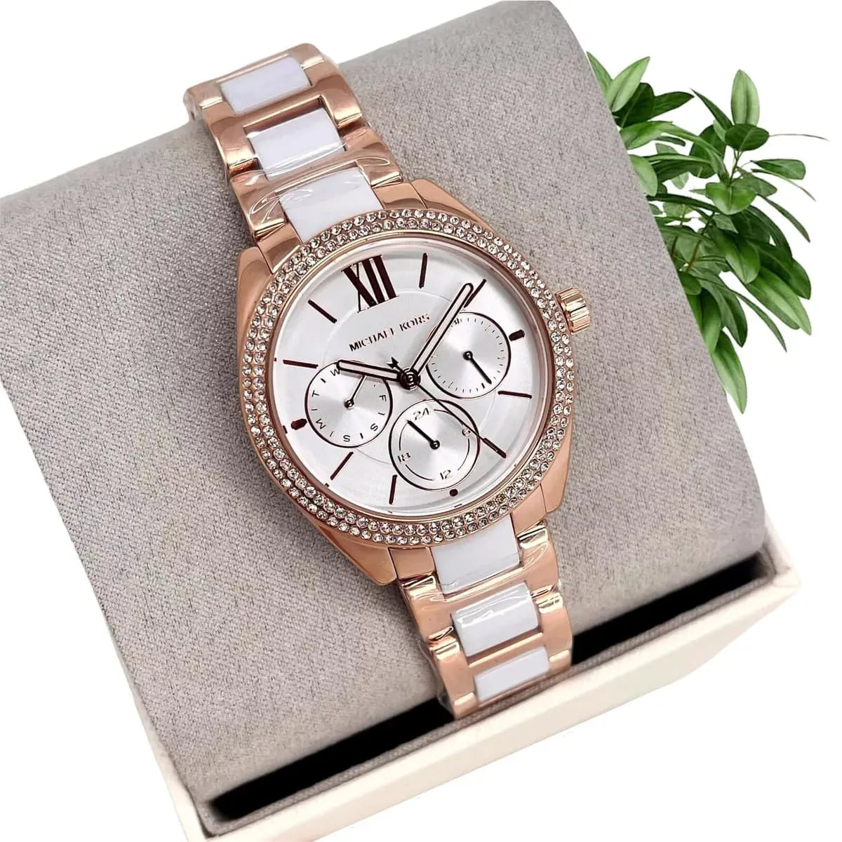  Shop Authentic Michael Kors Janelle Multifunction Silver Dial Two Tone Steel Strap Watch For Women - MK7131 - Luxxuri
