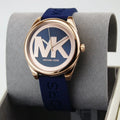  Shop Authentic Michael Kors Janelle Three Hand Blue Dial Blue Rubber Strap Watch For Women - MK7140 - Luxxuri