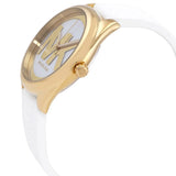  Shop Authentic Michael Kors Janelle Three Hand Silver Dial White Rubber Strap Watch For Women - MK7141 - Luxxuri