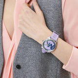  Shop Authentic Michael Kors Janelle Three Hand Purple Dial Purple Rubber Strap Watch For Women - MK7143 - Luxxuri