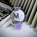  Shop Authentic Michael Kors Janelle Three Hand Purple Dial Purple Rubber Strap Watch For Women - MK7143 - Luxxuri