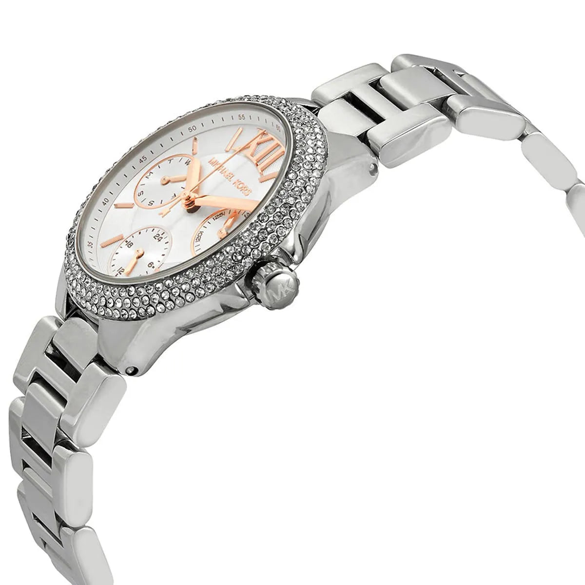  Shop Authentic Michael Kors Camille Chronograph White Dial Silver Steel Strap Watch For Women - MK7198 - Luxxuri