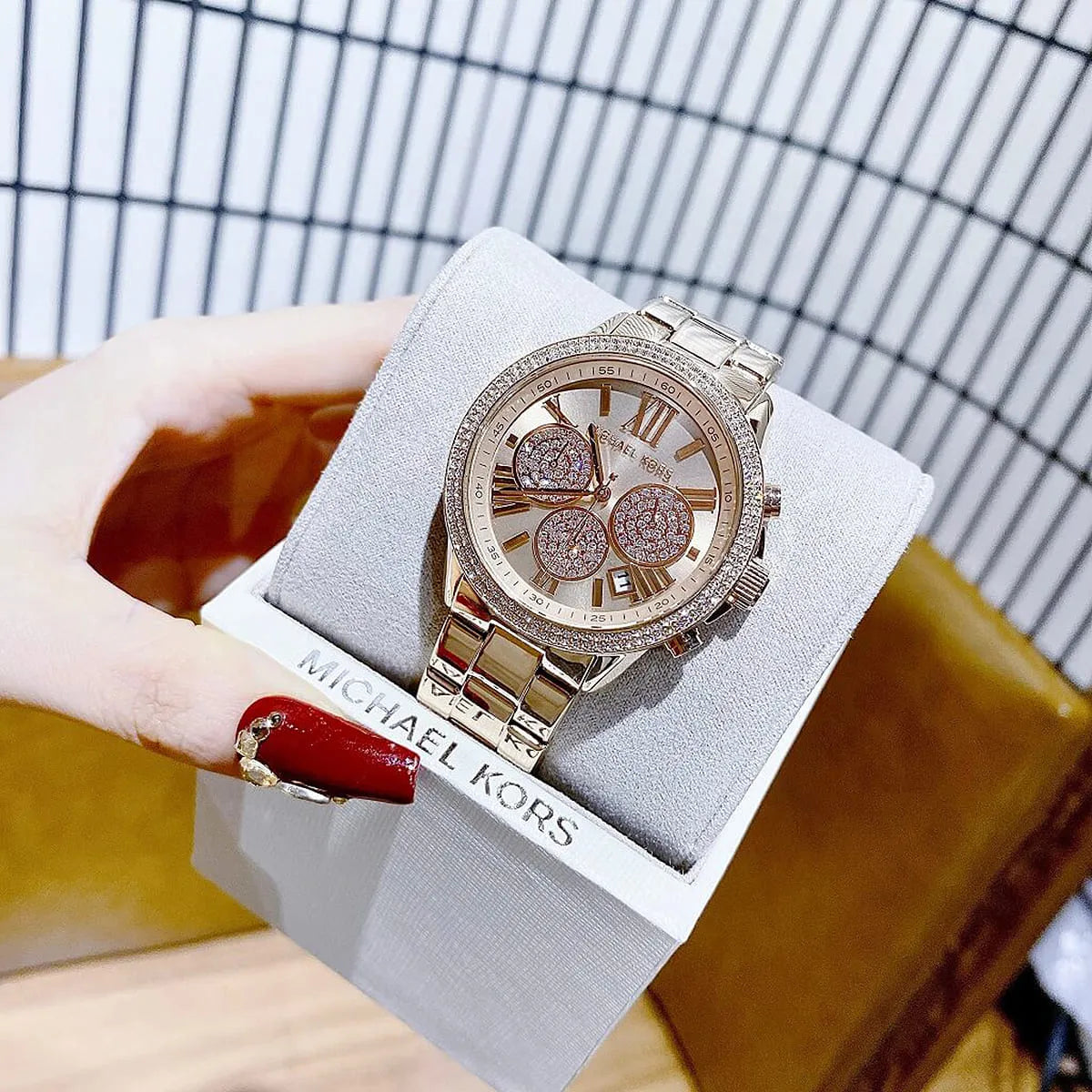  Shop Authentic Michael Kors Bryn Chronograph Rose Gold Dial Rose Gold Steel Strap Watch For Women - MK7200 - Luxxuri