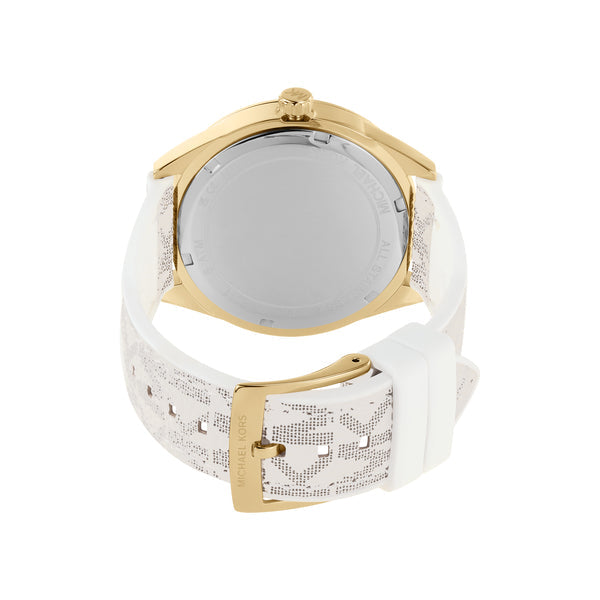  Shop Authentic Michael Kors Jessa Multifunction Gold Dial White Leather Strap Watch For Women - MK7204 - Luxxuri