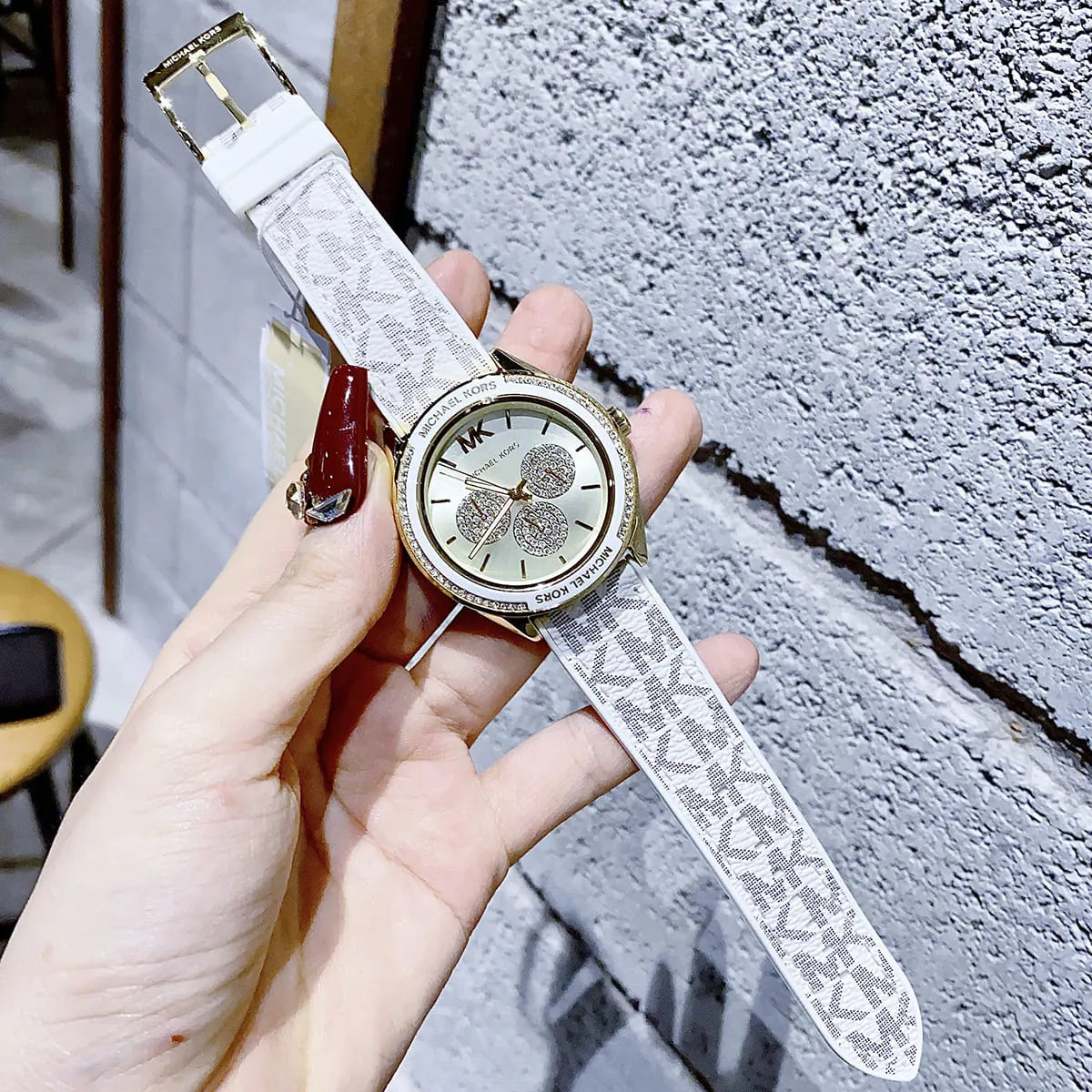  Shop Authentic Michael Kors Jessa Multifunction Gold Dial White Leather Strap Watch For Women - MK7204 - Luxxuri