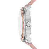  Shop Authentic Michael Kors Multifunction Silver Dial Pink Leather Strap Watch For Women - MK7206 - Luxxuri