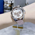  Shop Authentic Michael Kors Multifunction Silver Dial Pink Leather Strap Watch For Women - MK7206 - Luxxuri