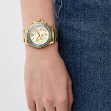  Shop Authentic Michael Kors Everest Chronograph Gold Dial Gold Steel Strap Watch For Women - MK7210 - Luxxuri