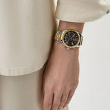  Shop Authentic Michael Kors Lexington Chronograph Blue Dial Two Tone Steel Strap Watch For Women - MK7218 - Luxxuri