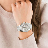  Shop Authentic Michael Kors Lexington Chronograph White Dial Silver Steel Strap Watch For Women - MK7243 - Luxxuri