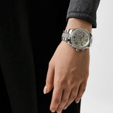  Shop Authentic Michael Kors Lexington Chronograph White Dial Silver Steel Strap Watch For Women - MK7243 - Luxxuri