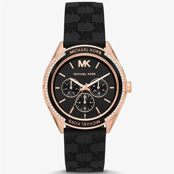  Shop Authentic Michael Kors Jessa Quartz Black Dial Black Silicone Strap Watch For Women - MK7266 - Luxxuri