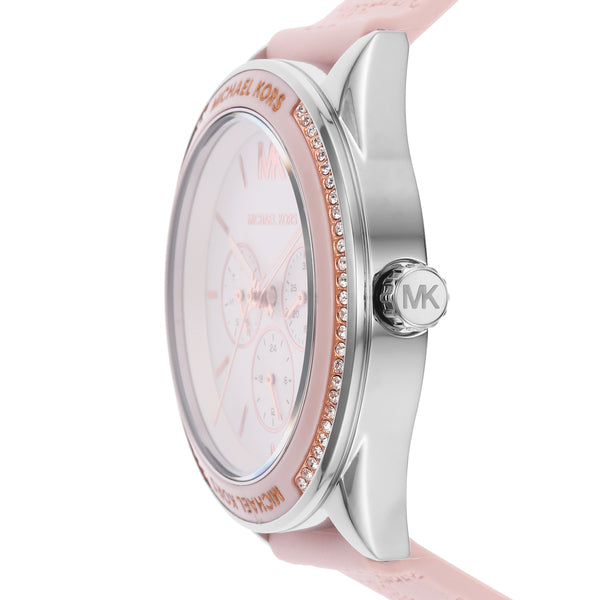  Shop Authentic Michael Kors Jessa Quartz Silver Dial Pink Silicone Strap Watch For Women - MK7268 - Luxxuri