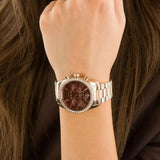  Shop Authentic Michael Kors Lexington Chronograph Red Dial Rose Gold Steel Strap Watch For Women - MK7275 - Luxxuri