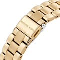  Shop Authentic Michael Kors Lennox Three-Hand Silver Dial Gold Steel Strap Watch For Women - MK7278 - Luxxuri