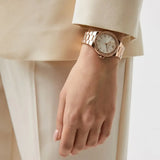  Shop Authentic Michael Kors Lennox Three Hand Silver Dial Rose Gold Steel Strap Watch For Women - MK7279 - Luxxuri