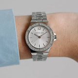  Shop Authentic Michael Kors Lennox Three Hand Silver Dial Silver Steel Strap Watch For Women - MK7280 - Luxxuri