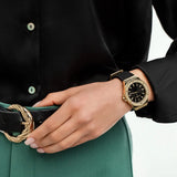  Shop Authentic Michael Kors Mini Lennox Quartz Black Dial Black Silicone Strap Watch For Women - MK7281 - Luxxuri