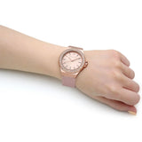  Shop Authentic Michael Kors Mini Lennox Three-Hand Rose Gold Dial Pink Silicone Strap Watch For Women - MK7282 - Luxxuri