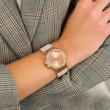  Shop Authentic Michael Kors Mini Lennox Three-Hand Rose Gold Dial Pink Silicone Strap Watch For Women - MK7282 - Luxxuri